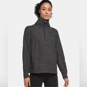 Nike Therma-Fit Knit Pullover Sweater Top Charcoal Gray Women’s Size M